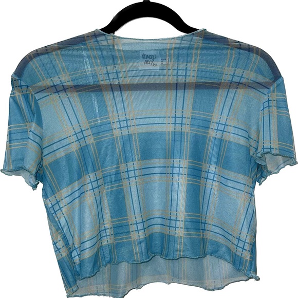 Blue Plaid Mesh Set - Picture 3 of 3